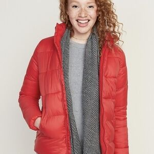 Old Navy Bold Red Women's Puffer Coat